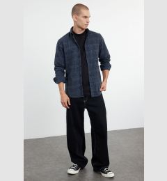 Снимка на Trendyol Indigo Regular Fit Textured Winter Flannel Shirt