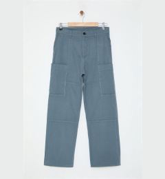 Снимка на Trendyol Indigo Straight Fit Gabardine Baggy Trousers