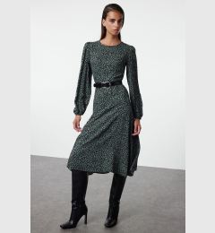 Снимка на Trendyol Khaki Animal Midi Woven Dress