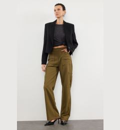 Снимка на Trendyol Khaki Cargo Straight Cut Double Pocket Woven Trousers