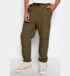 Снимка на Trendyol Khaki Elastic Waist Tied Jogger Fit Baggy Parachute Trousers