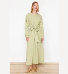 Снимка на Trendyol Khaki Front Tie Woven Unlined Dress