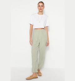 Снимка на Trendyol Khaki Jogger Woven Muslin Woven Trousers