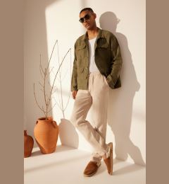 Снимка на Trendyol Khaki Limited Edition 100% Linen Regular Fit Multi-Pocket Jacket