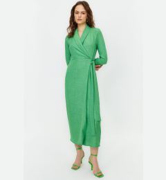 Снимка на Trendyol Khaki Linen Look Double Breasted Woven Dress