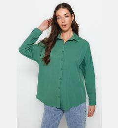 Снимка на Trendyol Khaki Oversize/Wide Fit Woven Shirt