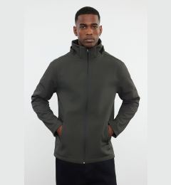 Снимка на Trendyol Khaki Regular Fit Detachable Hooded Softshell Wind and Water Resistant Jacket