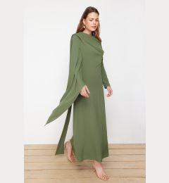 Снимка на Trendyol Khaki Shawl Detailed Evening Dress