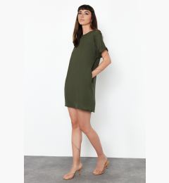 Снимка на Trendyol Khaki Straight Cut Mini Woven Dress