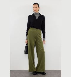 Снимка на Trendyol Khaki Wide Leg Pleated Woven Fabric Trousers