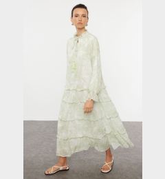 Снимка на Trendyol Khaki Woven Chiffon Floral Patterned Dress