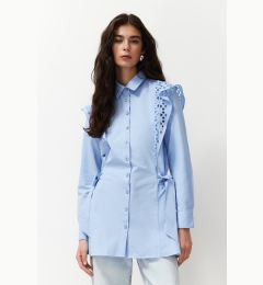 Снимка на Trendyol Light Blue Embroidered Cotton Woven Shirt