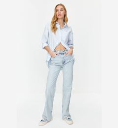 Снимка на Trendyol Light Blue High Waist Wide Leg Jeans