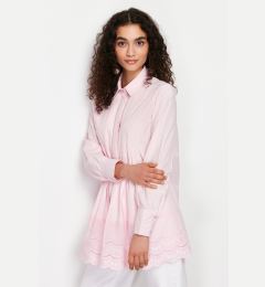 Снимка на Trendyol Light Pink Brode Detail Cotton Woven Shirt