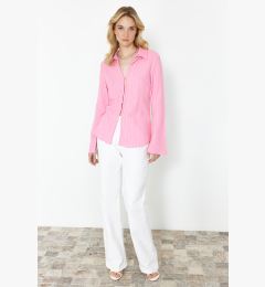 Снимка на Trendyol Light Pink Textured Fitted Woven Shirt