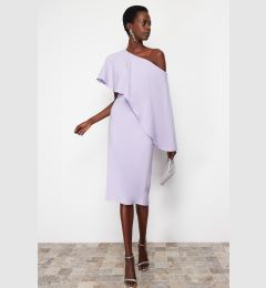 Снимка на Trendyol Lilac Cape Detailed Woven Elegant Evening Dress