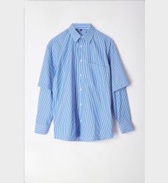 Снимка на Trendyol Limited Edition Blue Relaxed Fit Bottom Sleeve Shirt