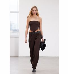 Снимка на Trendyol Limited Edition Brown Wide Leg Belted Woven Trousers