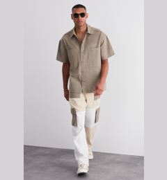 Снимка на Trendyol Limited Edition Khaki Oversize Fit Collar Pocket Detailed Shirt