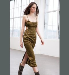 Снимка на Trendyol Limited Edition Khaki Woven Satin Dress