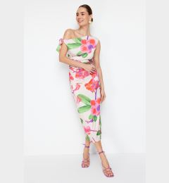 Снимка на Trendyol Limited Edition Multicolor Floral Printed Knitted Maxi Stretch Pencil Dress