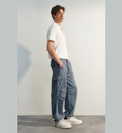 Снимка на Trendyol Limited Edition Navy Blue Loose Fit Tied Leg Cargo Pants