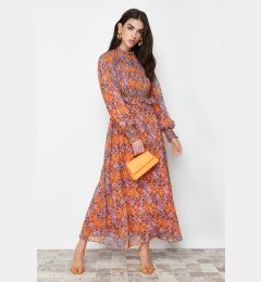 Снимка на Trendyol Lined Floral Waist Ruffle Detail Woven Dress