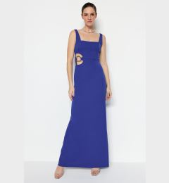 Снимка на Trendyol Long Evening Dress with Saks Woven Accessorie