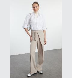 Снимка на Trendyol Mink Cross Closure Detailed Wide Leg / Wide Leg Woven Trousers