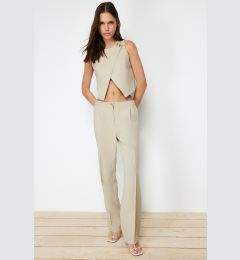 Снимка на Trendyol Mink Straight Cut Ribbed Woven Trousers