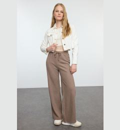 Снимка на Trendyol Mink Wide Leg Thessaloniki Knitted Trousers