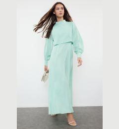 Снимка на Trendyol Mint Aller Piece Detailed Woven Dress