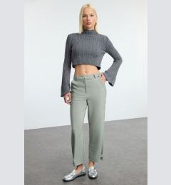 Снимка на Trendyol Mint Leg Detail Straight/Carrot Woven Trousers