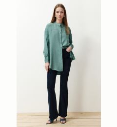 Снимка на Trendyol Mint Linen Aerobin Oversize Woven Shirt