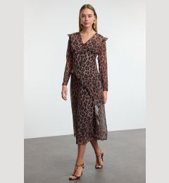 Снимка на Trendyol Multi-Colored Leopard Print Lined Chiffon Woven Dress