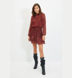 Снимка на Trendyol Multi-Colored Waist Pleated Woven Winter Dress