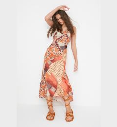 Снимка на Trendyol Multicolor A-line Floral Print Strap Midi Woven Dress