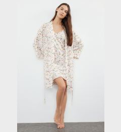 Снимка на Trendyol Multicolored Belted Floral Viscose Woven Dressing Gown