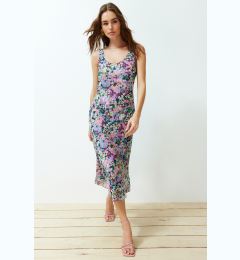 Снимка на Trendyol Multicolored Floral Chiffon Lined Midi Woven Dress