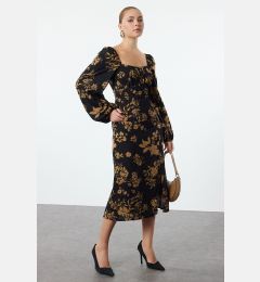 Снимка на Trendyol Multicolored Floral Patterned Midi Woven Dress