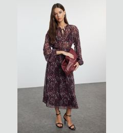 Снимка на Trendyol Multicolored Floral Skirt Open Waist Maxi Lined Woven Winter Dress