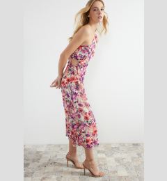 Снимка на Trendyol Multicolored Window Detailed Floral Chiffon Lined Maxi Woven Dress