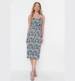 Снимка на Trendyol Multicolored Woven Floral Strap Midi Dress