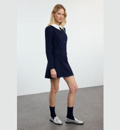 Снимка на Trendyol Navy Blue Body-hugging Button Detailed Mini Woven Dress