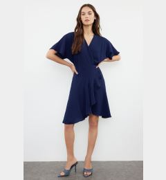 Снимка на Trendyol Navy Blue Double Breasted Skirt Flounced Mini Woven Dress