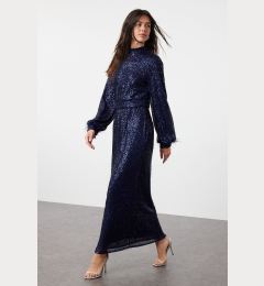 Снимка на Trendyol Navy Blue Otrish Detailed Sequined Evening Dress