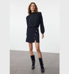 Снимка на Trendyol Navy Blue Plain Padded Mini Woven Dress