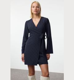 Снимка на Trendyol Navy Blue Striped Woven Dress