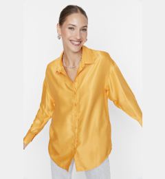 Снимка на Trendyol Orange Basic Oversize Woven Satin Shirt