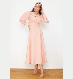 Снимка на Trendyol Pale Pink Eyelet Detailed Cotton Woven Dress